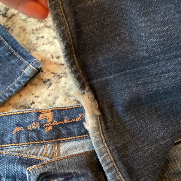 7 for all mankind low rise dark wash flare - Picture 2 of 7